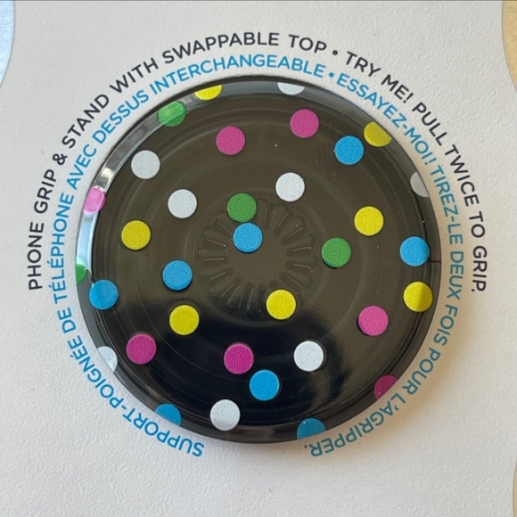 Popsocket - Translucent Black Disco Dots - Picture 2 of 4